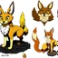 Placeholder: Create a fox with ground/rock-like features on its body