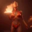 Placeholder: 4k; full details; full lights; firestarter; cyberdemon avec un lanceflammes