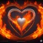 Placeholder: Heart on fire