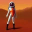 Placeholder: space girl on Mars