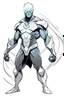 Placeholder: a drawing character that can control lighting and hes a superhero, hes kinda see through , and has a grey skin tone, and has a GYATT