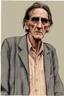 Placeholder: Harry Dean Stanton, colored pencil and ink on lined paper,