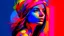 Placeholder: colorful woman