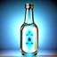 Placeholder: A digital message in a glass bottle. The message is the creation of artificial intelligence.