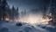 Placeholder: fir forrest scenery, heavy mist,valley,creek,forest,christmas ,tree,,nature,night,snow,fir tree,high-quality photograph,zeiss prime lens, bokeh , high detail, smooth render, unreal engine 5, dust effect, vivid colors,night