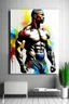 Placeholder: man wall art profil bodybuilder