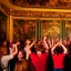 Placeholder: Celebration in a schloss, austrian cheering people, Austrian aesthetic, warm colors, wooden floor, forest green walls, red, chiaroscuro, 8k, HD, cinematography, photorealistic, Cinematic, Color Grading, Ultra-Wide Angle, Depth of Field, hyper-detailed, beautifully color-coded, insane details, intricate details, beautifully color graded, Cinematic, Color Grading, Editorial Photography, Depth of Field, DOF, White Balance, 32k, Super-Resolution, Megapixel, ProPhoto RGB, VR, Halfrear Lighting,