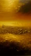 Placeholder: oil painting of a city of gold That lies in the distance