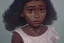 Placeholder: Portrait of a beautiful dark skinned little girl warlock with dark curly hair by Jim Kay