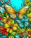 Placeholder: butterfly and flower cover for adult