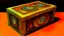 Placeholder: John Harris Style page, ((masterpiece, best quality)), full color, full color, dark serious 1980s steampunk puzzle box, magic, watercolor,