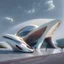 Placeholder: Museo Zaha Hadid inspirado en una hormiga, gente, parqueaderos