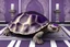 Placeholder: fantasy, tortoise, purple obsidian shell, elegant composition, elegant palette