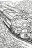 Placeholder: coloring page for kids, train, thick outline, low details, no shading, no color