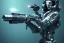 Placeholder: diver like a cyborg,with gun,detail,textures,cinematic,aqua