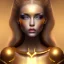 Placeholder: gold woman, beautiful, soft, brown eyes, high definition, 8k