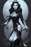 Placeholder: Joan Collins as evil queen in black leather, leather, busty, cleavage, angry, stern look. character design by cory loftis, fenghua zhong, ryohei hase, ismail inceoglu and ruan jia. unreal engine 5, artistic lighting, highly detailed, photorealistic, fantasy