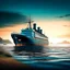 Placeholder: i want to create ai image for photo backgrounds of a ship parked on the shoreof a beautiful