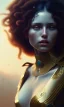 Placeholder: romanian model , cute, beautiful, short, wavy hair, curly hair، black eyes, full body, cinematic, 8k, resolution concept art portrait by Greg Rutkowski, Artgerm, WLOP, Alphonse Mucha dynamic lighting hyperdetailed intricately detailed