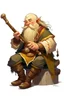 Placeholder: teenage blonde nomadic bard mountain dwarf with flute dnd