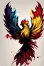 Placeholder: phenix rising from the ashes. canadian maple leaf on its chest. feathers to match the intersex progress flag colors.