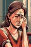 Placeholder: Create an illustration of a woman crying demanding justice