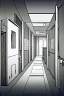 Placeholder: Empty hospital room, greyscale