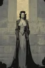 Placeholder: a mike mignola painting of a woman