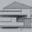 Placeholder: Futuristic house section, architectural section drawing