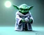 Placeholder: tiny cute {YODA} toy, standing character, soft smooth lighting, soft pastel colors, skottie young, 3d blender render, polycount, modular constructivism, pop surrealism, physically based rendering, square image, evil , starwars