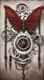 Placeholder: metal steampunk red moth wings