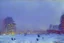 Placeholder: cyberpunk buildings near the frozen lake, winter, tendency to science fiction, realistic vision, konstantin korovin and claude monet painting