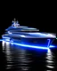 Placeholder: Futuristic cozy superyacht silver design, diamond-framed impressive, movie lighting, high resolution, 8K