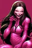 Placeholder: venom girl in pink satin suit