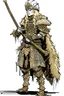 Placeholder: Girl Archer concept art, small head, full body, sketch, coll style