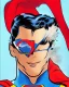 Placeholder: Realistic Portrait of a cat as superman in comic book style