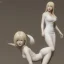 Placeholder: only hitomi tanaka, white dress, highly realistic, highly detailed, golden statue,