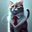 Placeholder: portrait of cat in a suit, fantasy, cinematic lighting, highly detailed, digital painting, artstation