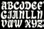 Placeholder: new blackletter font sample of the alphabet