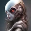 Placeholder: girl smiling, liquid guts, full body, creepy, horrifying, dreadful, sinister,