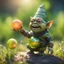 Placeholder: electric mummy pimple snail gremlin t-pose upper body of gnome goblin orc made from tinted murano glass in long grass inspecting a melon ,bokeh like f/0.8, tilt-shift lens 8k, high detail, smooth render, down-light, unreal engine,bokeh like f/0.8, tilt-shift lens 8k, high detail, smooth render, down-light, unreal engine