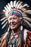 Placeholder: hyperrealistic photo of JOE BIDEN as a native american chief