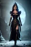 Placeholder: lisa ann as evil queen in black leather gown, cleavage, angry, stern look, unreal 5, octane render,cinema4d, dynamic lighting, dramatic lighting, 4k, redshift render, highly detailed, hyper realistic