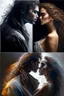 Placeholder: Style: image transformation with changing features, standing, intimate feelings and kissing, high realism, realistic relationship features, professional details sexually realistic, person for can give it back to of back and forth with the Style of fantasy Painting