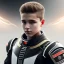 Placeholder: beautiful smooth realistic white/black race, male, boy, 15 y/o, run on dark cosmos background, extremely sharp detail, finely tuned detail, ultra high definition, 8k, unreal engine 5, ultra sharp focus, smile teeth, happy