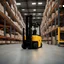 Placeholder: driverless forklifts moving in a warehouse