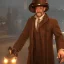 Placeholder: Tom Hanks steam punk character very detailed cinematic unreal engine photo realistic, dramatic lighting