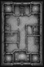 Placeholder: tabletop role-playing underground dungeon floor plan. seen from above. black and white line art in the style of path of exile, diablo, classic d&d-dungeons.