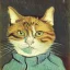 Placeholder: Portrait of a cat by Van Gogh