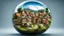 Placeholder: my village in a glass ball, 3D, hyper-detailed